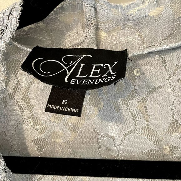Alex Evenings Silver Sequin Long Dress and Jacket - Mother of the Bride - Picture 12 of 13